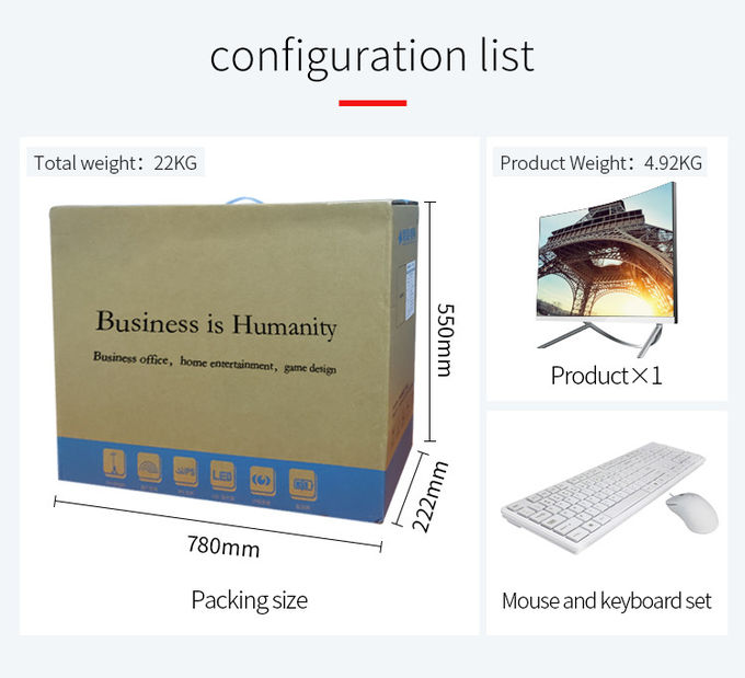 Bluetooth 4.2 HM81 I7 Desktop Computer Dual Frequency Wifi