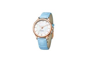 Wholesale Sapphire Crystal Glass Stainless Steel Ladies Watch With Genuine Leather Strap from china suppliers