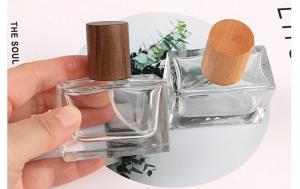 Wholesale Portable 30ml Perfume Sub Bottle Glass Spray Walnut Beech Cover from china suppliers