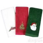Christmas Hand Towels 100% Cotton Bathroom Kitchen Towels for Drying Cleaning