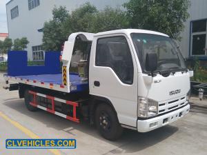 Wholesale White 100P 98hp ISUZU Tow Truck Flatbed Wrecker Truck Light Duty 4 Ton from china suppliers