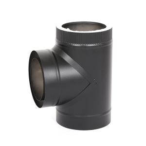 Wholesale Exhaust 90 Degree Double Wall Stove Pipe Round Shaped 80-600mm Flue Diameter from china suppliers