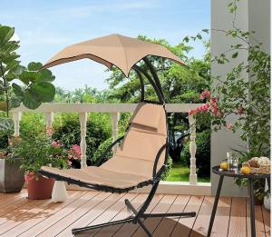 Wholesale Metal Steel Outdoor Hanging Lounge Chair Swing Lounger With Solid Thick Swing Hammock And Base from china suppliers