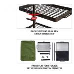 Campfire Hotplate Combo Cooking 37 Inch Black Durable Camping Swing Steel