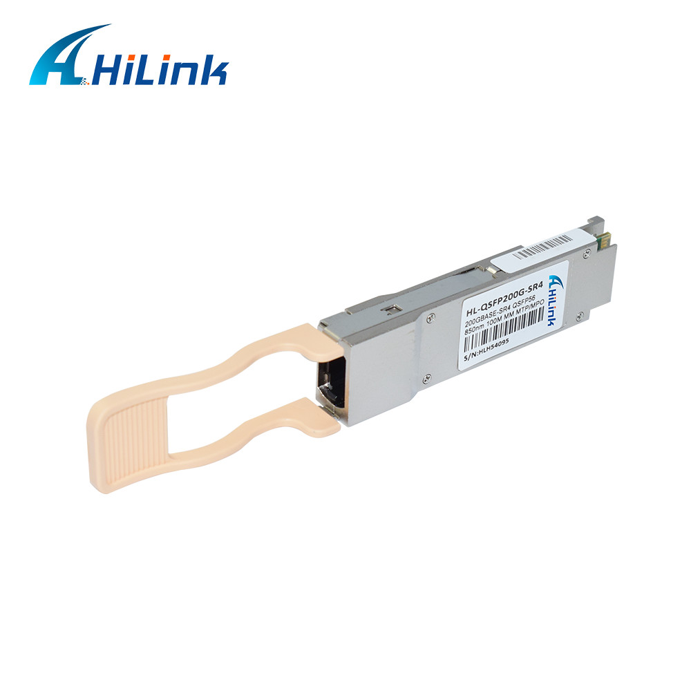 200G QSFP56 Optical Transceiver Module PAM4 SR4 4×50G 100M Reach MMF MPO-12 Ethernet