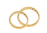 Customizable All Size Rich Texture 18K Gold Couple Rings