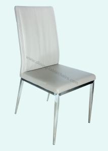 Wholesale Polyurethane PU Upholstered Stainless Dining Chair Livingroom Chair Leisure Chair from china suppliers