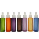 Hot Sale Color Frosted 50ml Empty Serum Dropper Glass Bottle Packaging For Oil
