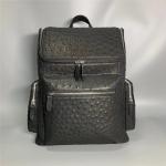 Authentic Real Ostrich Skin Men's Large Business Travel Backpack Genuine Exotic