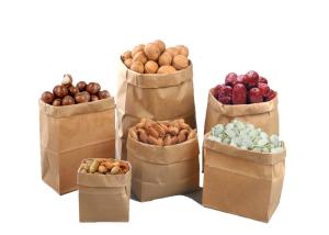 Wholesale Flat Brown Kraft Heat Seal Bags Customized Size Food Grade Delicate Flexo Print from china suppliers