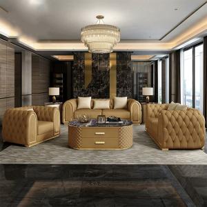 Wholesale SOFA Fancy Sectional Sofa Tufted Button Upholstered Italian Luxury Furniture Sofa Sets from china suppliers
