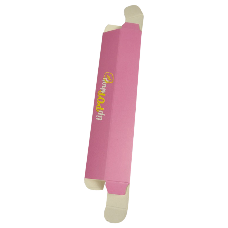 Custom logo print cardboard paper auto lock cosmetic makeup packaging lipstick lip gloss lipgloss box