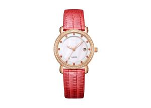 Wholesale Business Genuine Leather Wrist Watch Women Leather Strap Quartz Sapphire Glass from china suppliers