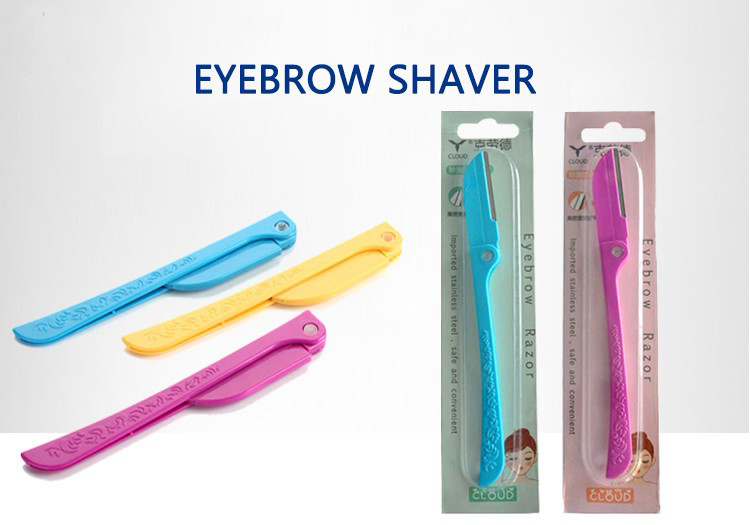 Cosmetic Facial Eyebrow Shaper Razor Custom Private Label With Safety Cover