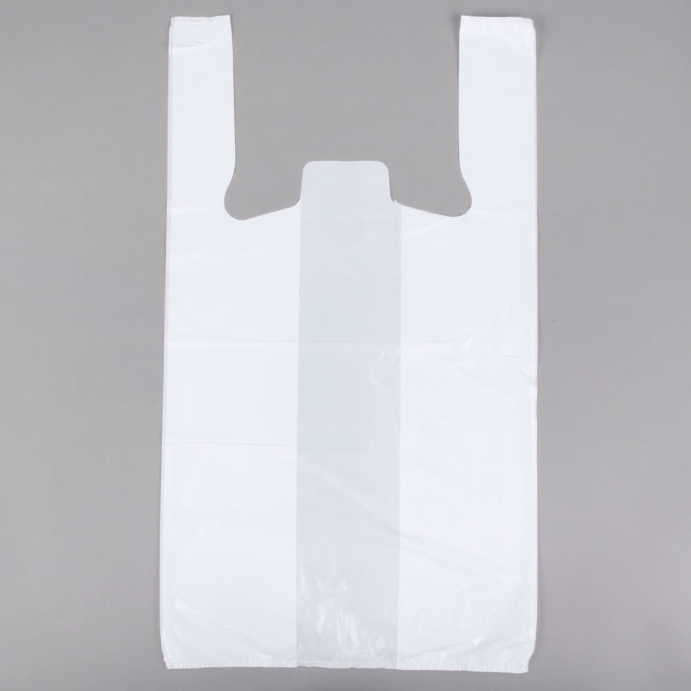 HDPE Material T Shirt Shopping Bags Large White Colour 13" X 10" X 23"