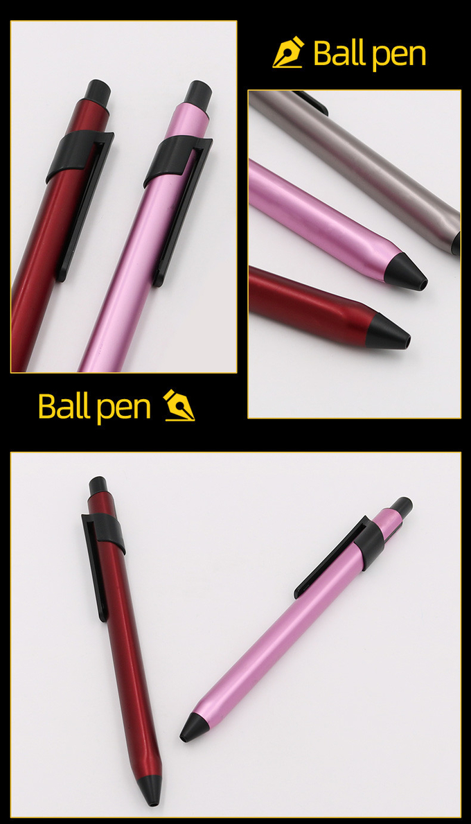 Business Metal Ball Pen 1.0mm Hotel Office Press Signature Pen Custom Logo