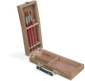 Wholesale Hold 4 Brushes Flat Art Storage Containers Boxes 26 X 10.5 X 5cm Size from china suppliers