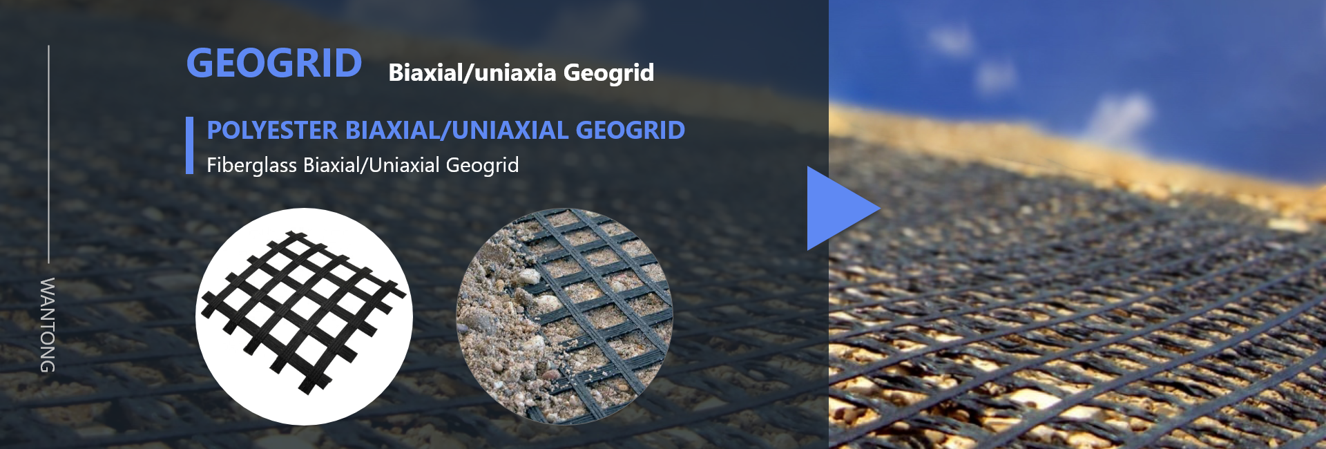 Road Soil Stabilizer Uniaxial Geogrid 5m Width 50KN/M Tensile Strength Durable Material