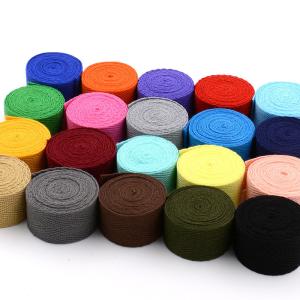 Wholesale 20mm*50y Herringbone Woven Cotton Ribbon For Garment Accessories Webbing from china suppliers