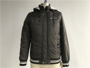 Wholesale Chocolate Textured Bomber Puffer Jacket Detachable Hood For Menswear Tw58230 from china suppliers