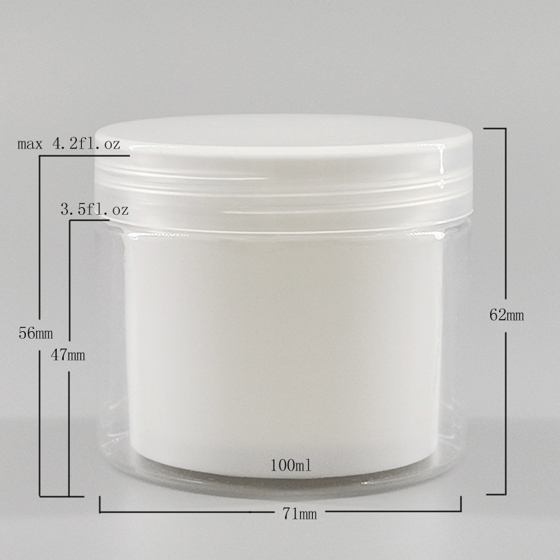 Plastic Double Layer Wide Mouth Cosmetic Packaging Jar 100/120ml
