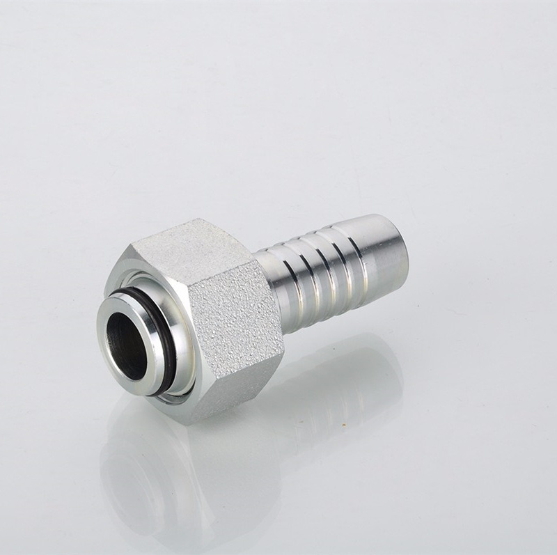 Carbon Stainless Steel 20411 DIN Metric Female 24 Degree Cone O-Ring Light Type Hydraulic Hose Tube Pipe Connector Joint Fitting