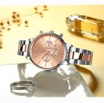 Sport Alloy Quartz Watch Ladies Steel Solid Band Minimalist Waterproof Watch