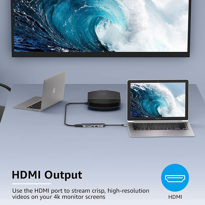 USB C Hub HDMI Adapter 5Gbps With MicroSD TF Card Reader