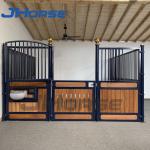 Door 12ft Bamboo Metal Horse Stall Fronts With Swivel Feeder