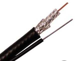 Wholesale RG6 CCS Conductor Dual Shielded with Steel Messenger Outdoor CATV Coaxial Cable from china suppliers