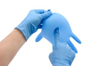 Wholesale Good Toughness Nitrile Exam Gloves , Surgical Disposable Gloves Acid / Alkali Resistant from china suppliers