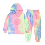 Jogging Spring Children'S Clothing Tie Dye Two Piece Jogger Set