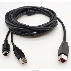 Wholesale 24V Powered USB Cable 24V To Hosiden USB-B Cable Printer from china suppliers