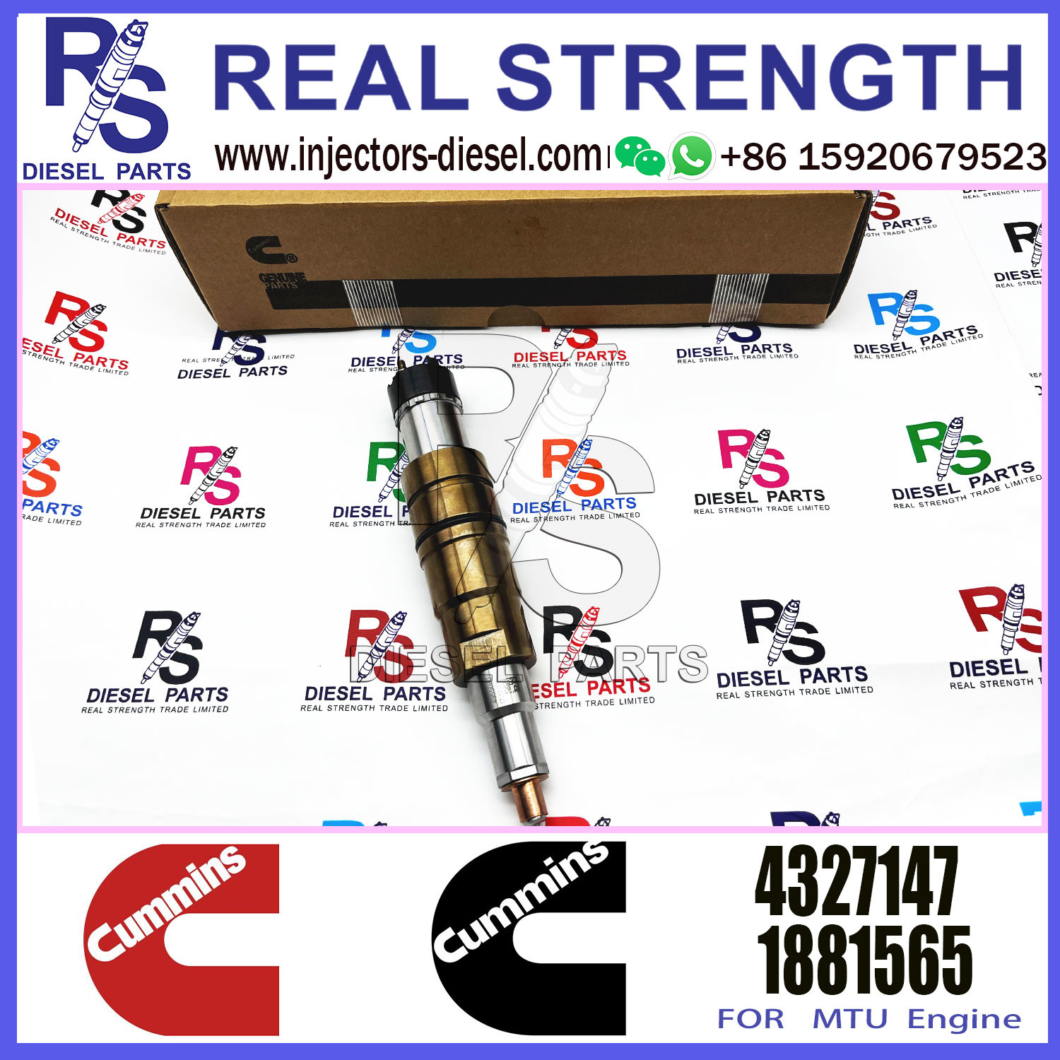 Diesel XPI common rail injector 2894920 2897518 4327147 fuel injector assembly