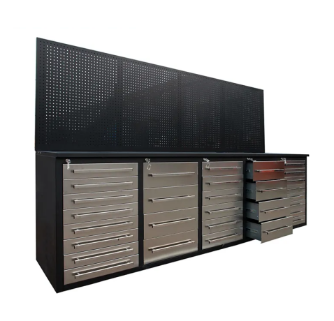Stainless Steel Handles 72in Orange Tool Cabinet with Tools Heavy Duty Cabinet Handles