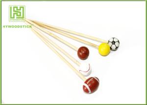 Wholesale Football Shape Decorative Food Toothpicks Fruit On Cocktail Sticks Natural Color from china suppliers