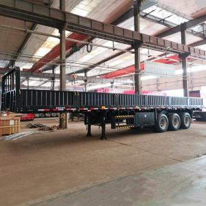 Wholesale Traction Pin Flatbed 50T Sidewall Cargo Semi Trailer from china suppliers