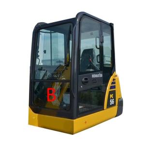 Wholesale PC56-7 PC56 Front Down Komatsu Excavator Glass Replacement Tempered Position.B Glass from china suppliers