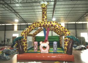 Wholesale Amusement Park Custom Made Inflatables Giraffe Bounce Combo Enviroment - Friendly from china suppliers