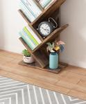 Wood Panel Tree Shape Book Rack Shelf Living Room Funiture