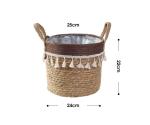 Handicraft Natural Seagrass Storage Basket With Handle ECO Friendly Kids Toy