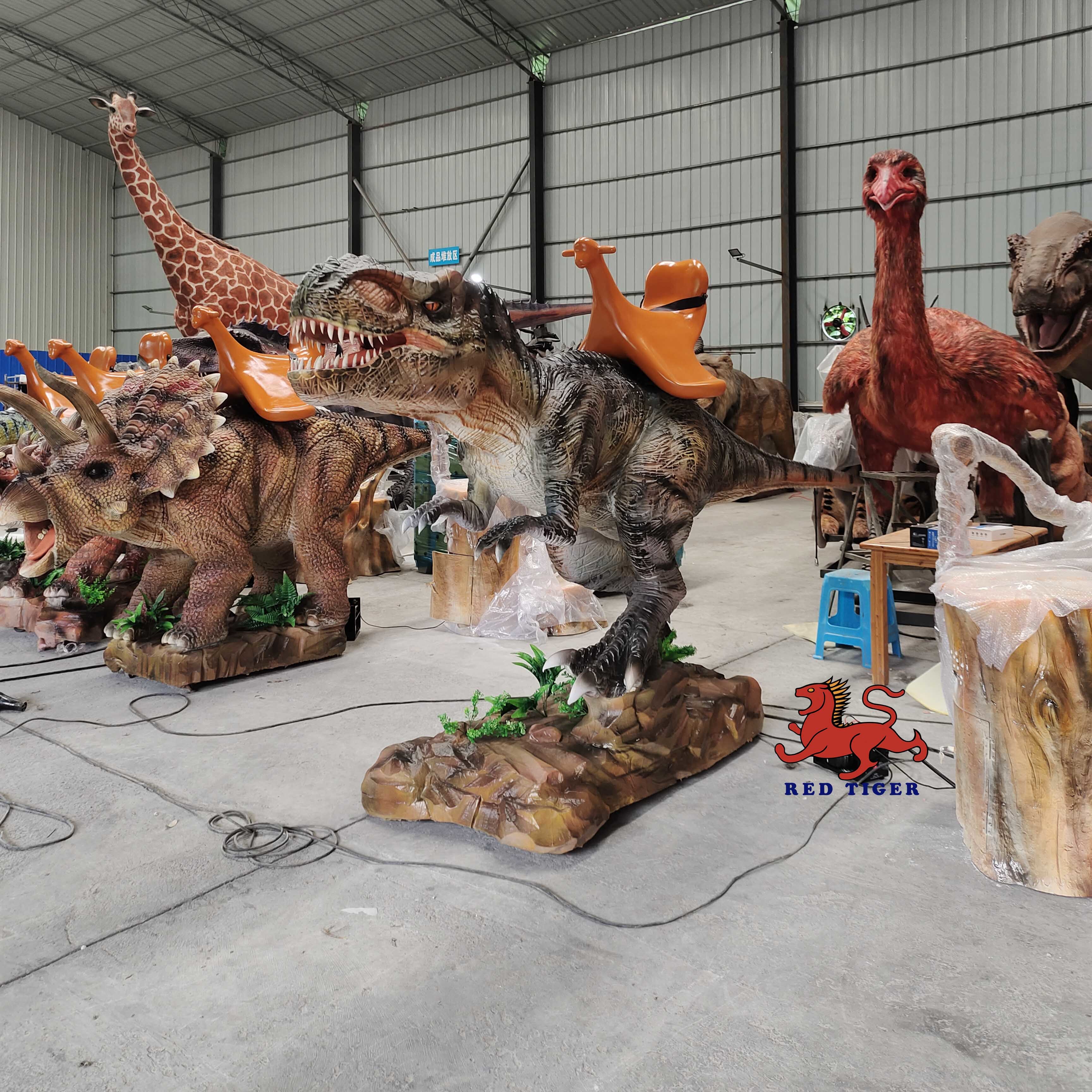 Theme Park Realistic Animatronic Dinosaur T Rex With Movement And Sound Customization