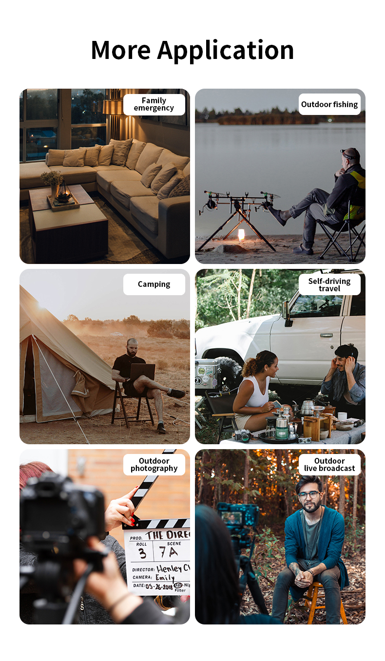 500W AC DC USB Type-C Port Solar Generator for Camping Fully Charged in 6-7 Hours