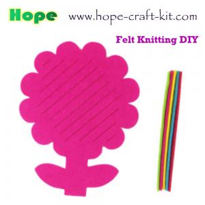 Wholesale kids children felt non-woven knitted work creative diy crafts kits kids hand craft knitting weaving DIY felt material from china suppliers