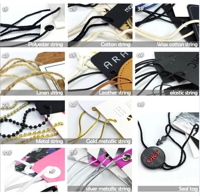 Custom Printed Clothing Labels Paper Hangtags UV Coating Gold Foil Stamping Logo