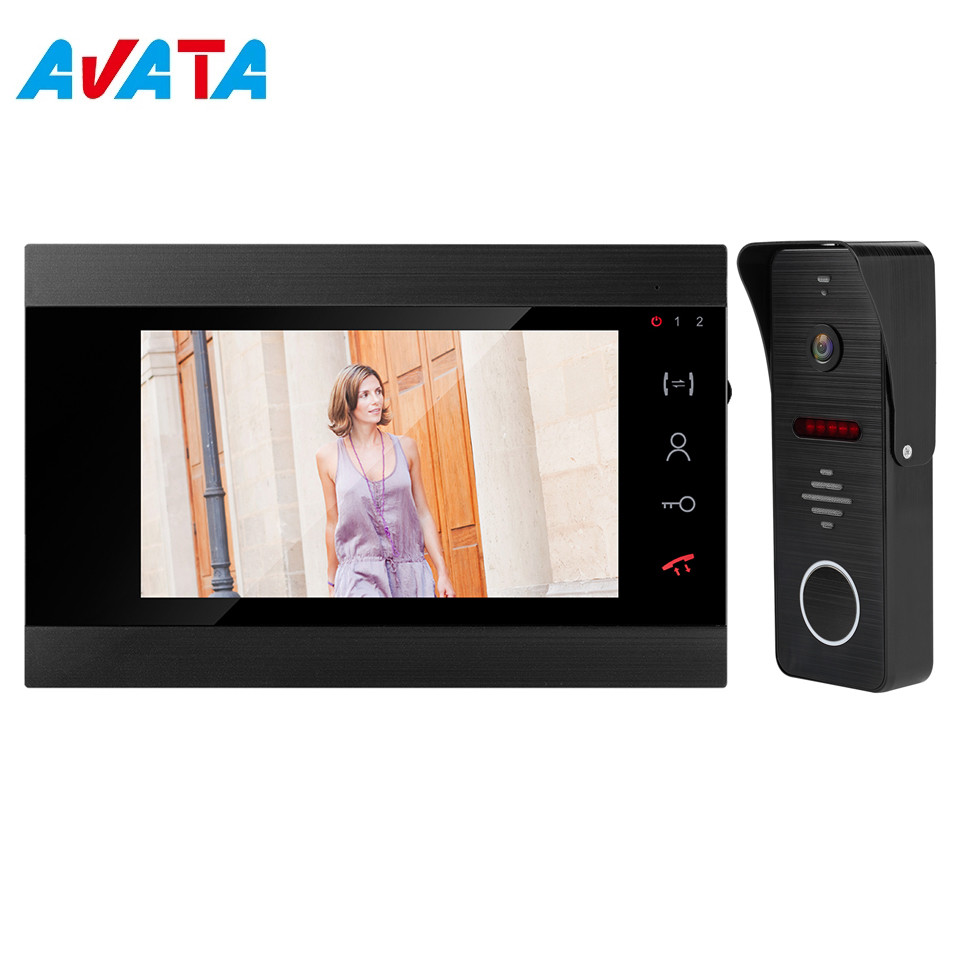 4wire villa video door phone video domofony with wide angle camera waterproof raincover and motion detection fucntion