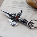 Men's Jewelry Vintage Sword 925 Silver Amulet Pendant Necklace (N046031W)