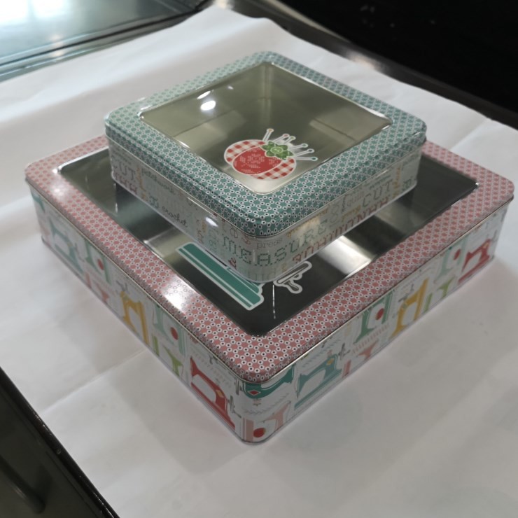 Extra Large Tin Containers Large Cookie Tins with Lids Square Tin Box for Food Packaging
