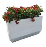 Wood grain stainless steel flower pots & planters outdoor square large