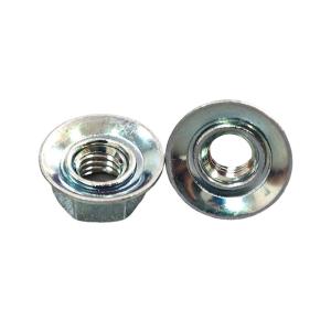 Wholesale M16 Color Zinc Hexagon Flange Nut Passivated Finish for Heavy Industry from china suppliers